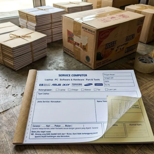 nota ncr pesanan toko service komputer